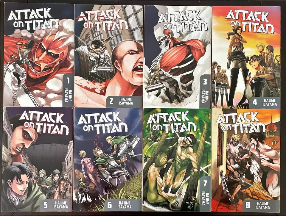 Attack on Titan Manga Volumes 1-8