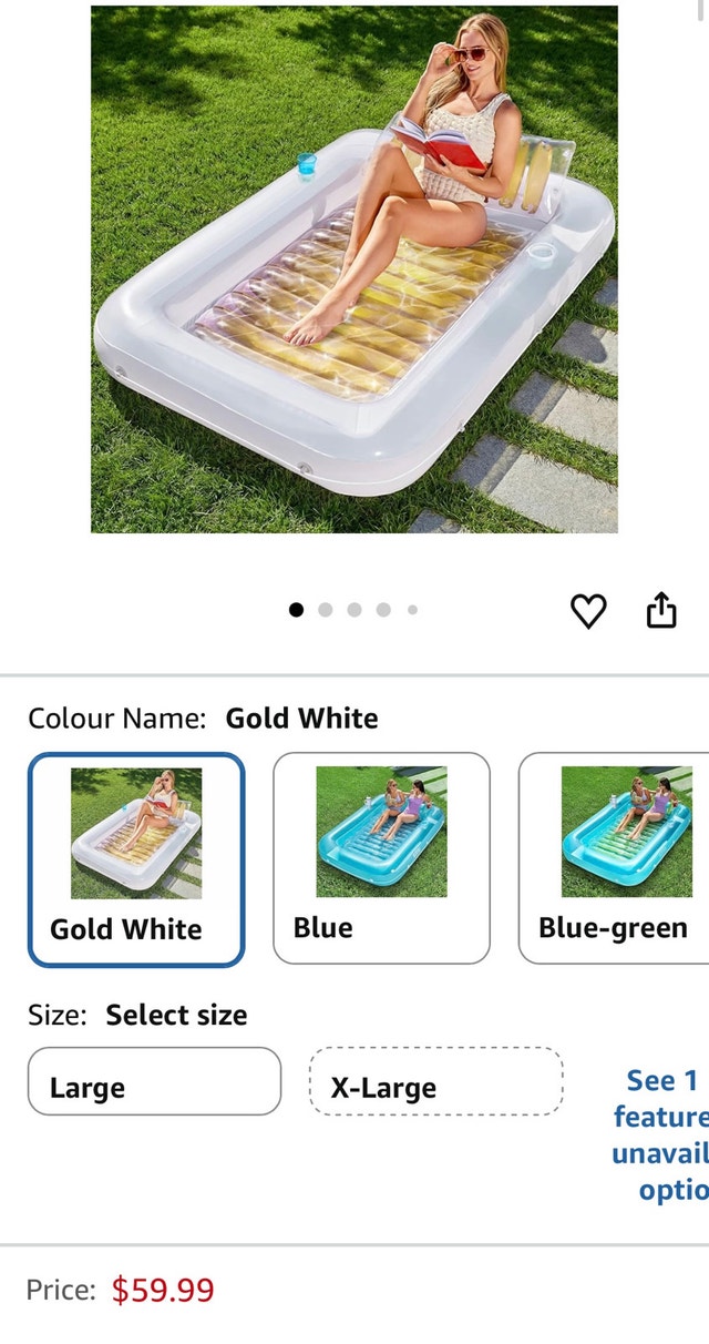 Sloosh Inflatable Tanning Pool Lounge Float – Brand New - photo 2