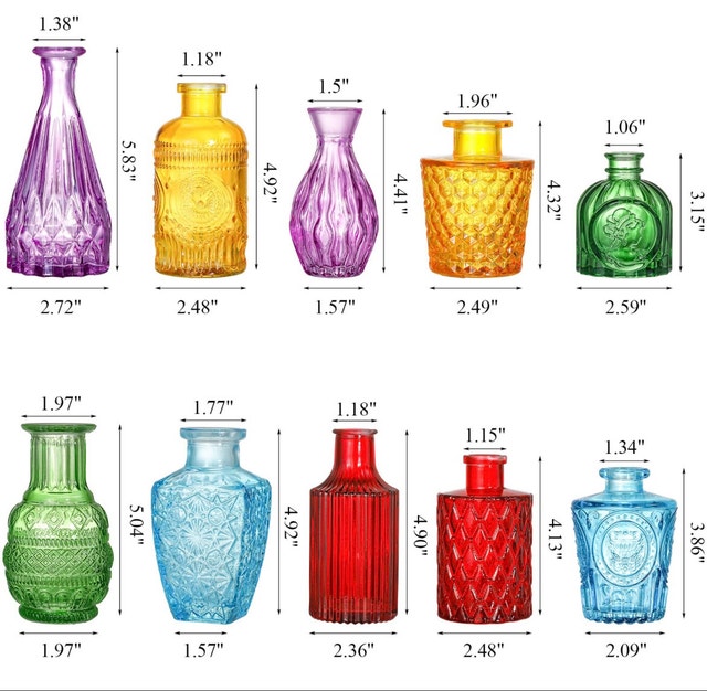 Vintage Colored Glass Bud Vases – Brand New - photo 2