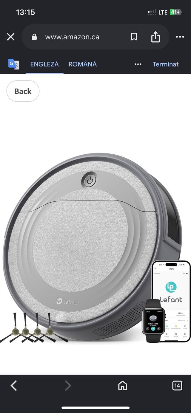 BRAND NEW Lefant M310 Robot Vacuum Cleaner – 4500Pa Suction