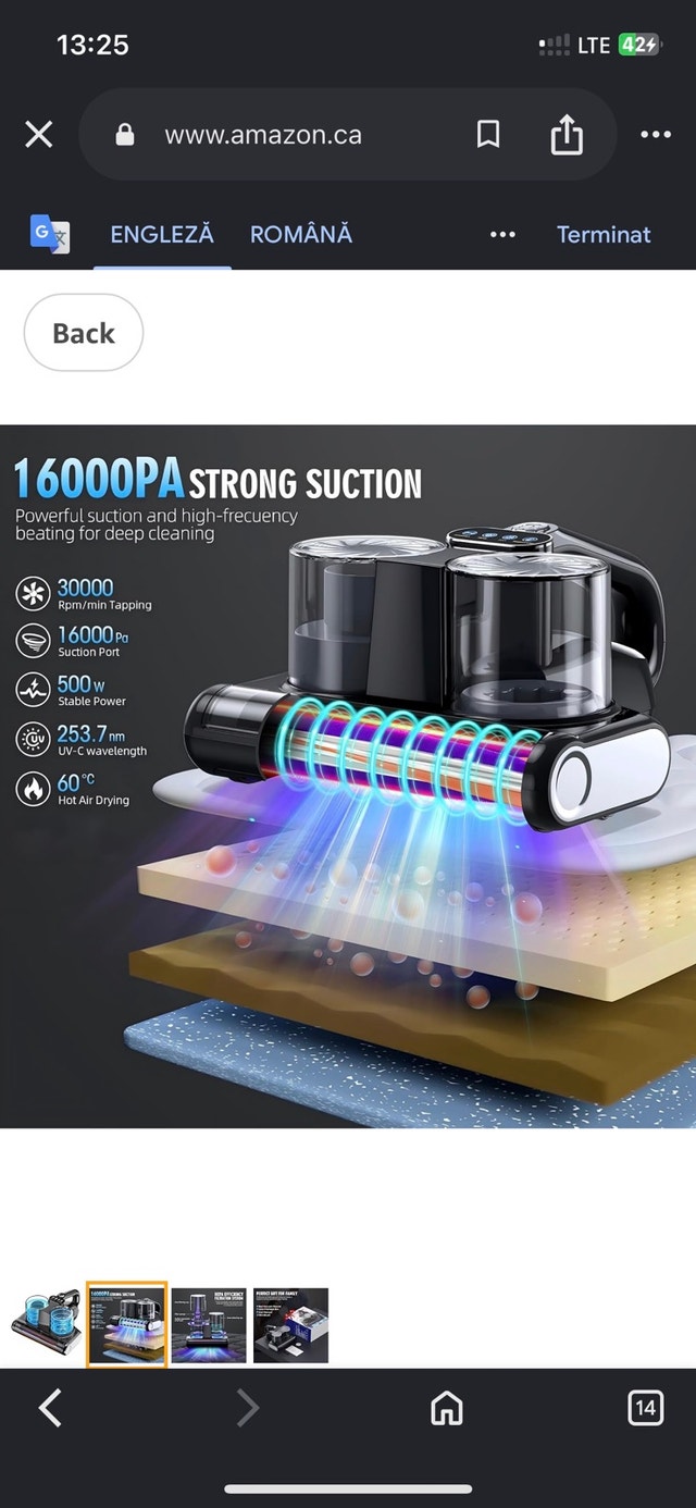 NEW Open Box Mattress Vacuum Cleaner with UV Light - photo 3