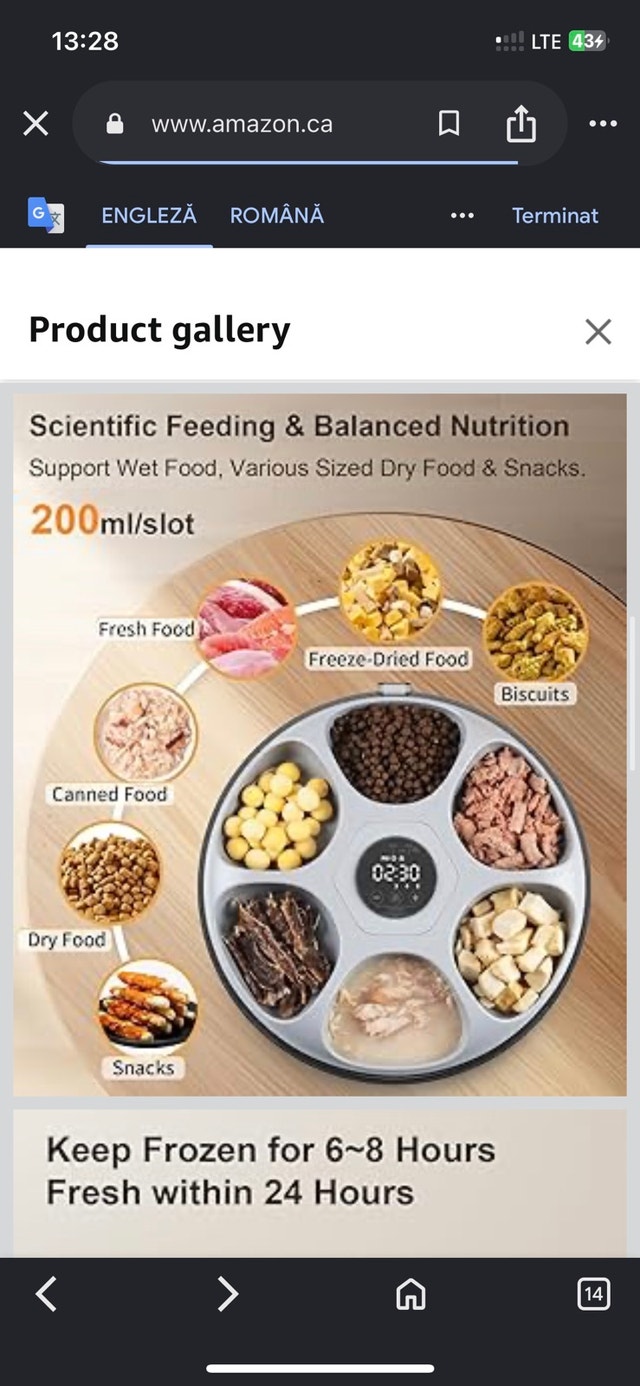 BRAND NEW Casfuy 6-Meal Automatic Pet Feeder (Wet/Dry Food) - photo 4