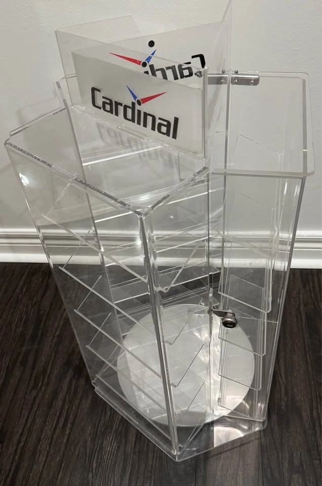 15 Shelf 3-Sided Tabletop Acrylic Spinner Display with Mirrored - photo 2