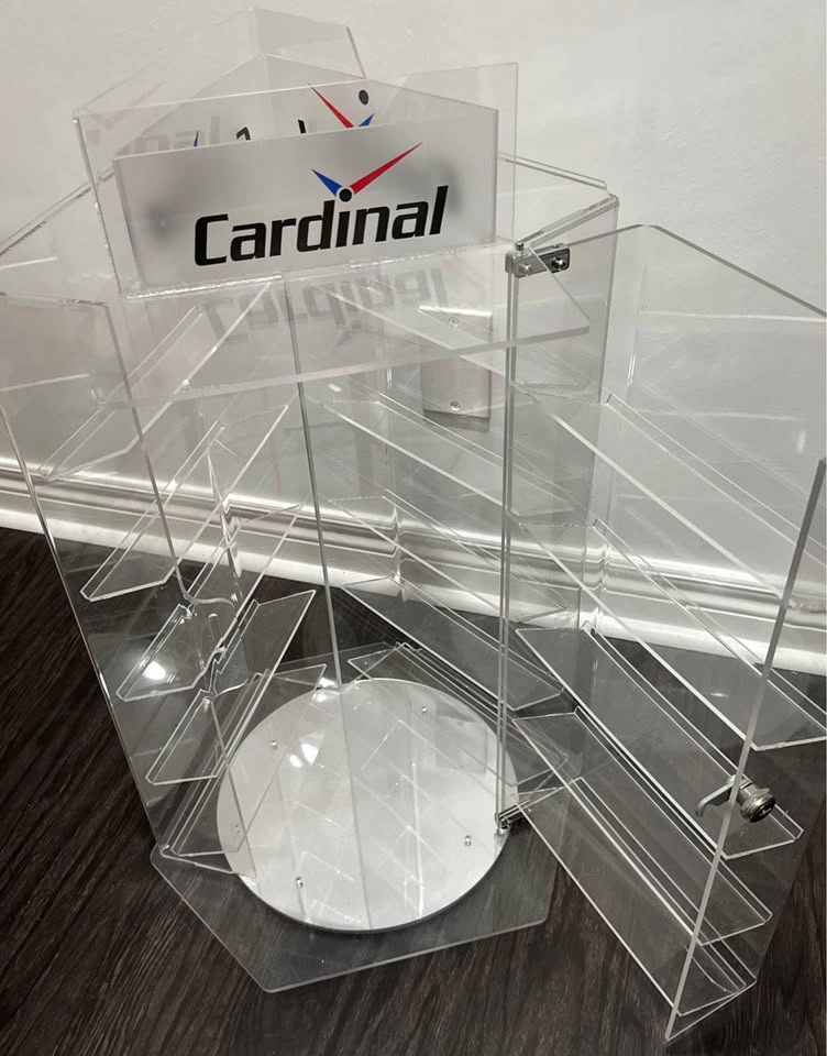 15 Shelf 3-Sided Tabletop Acrylic Spinner Display with Mirrored - photo 3