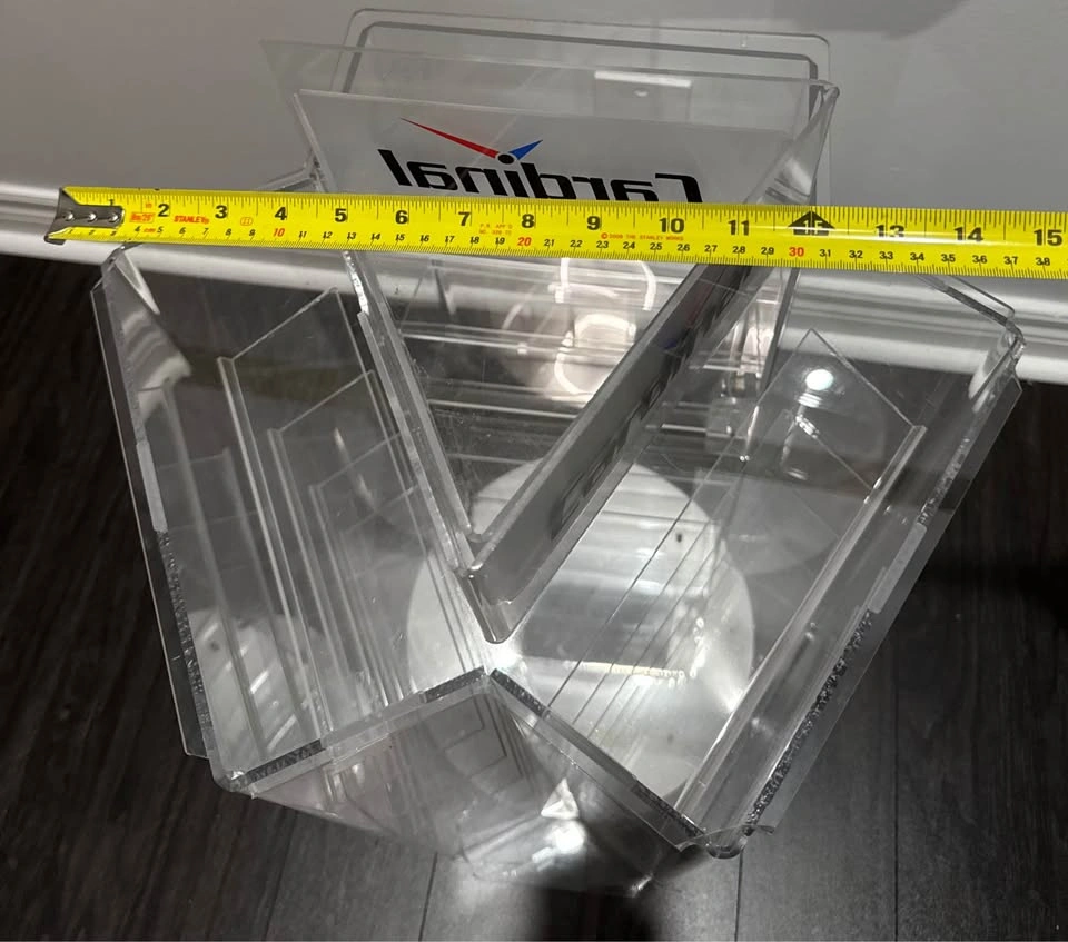 15 Shelf 3-Sided Tabletop Acrylic Spinner Display with Mirrored - photo 5