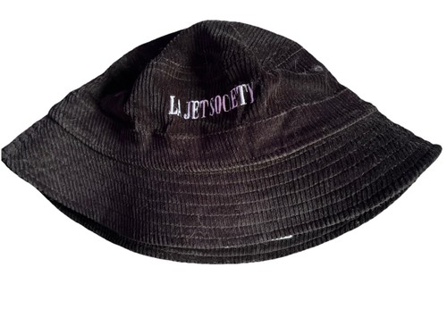LA Jets Society Black Bucket Hat Corduroy Unisex One Size New