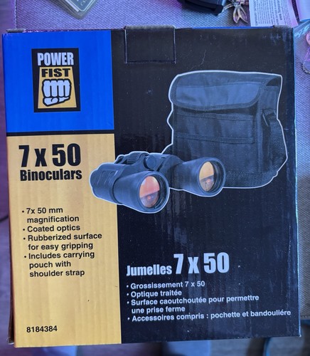 Powerfist 7x50mm Binoculars With Coated Optics Pouch & Strap