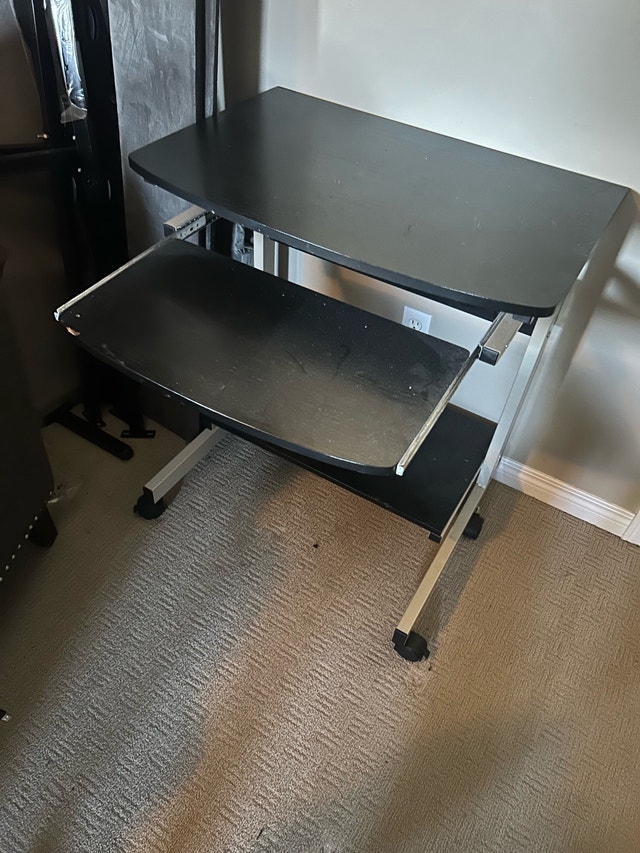 Computer Desk with Keyboard Tray and Adjustable Office Chair - photo 5