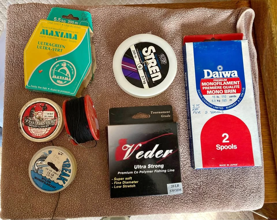Estate Sale Fishing Lines Lot Of 8