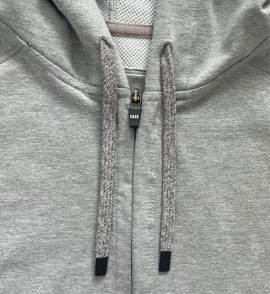 SAXX Down Time Full Zip Hoodie Grey Heather Men's L image indicator(6)