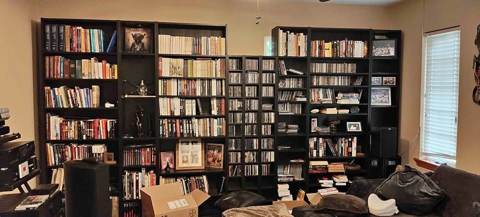 Bookcase plus CD shelf