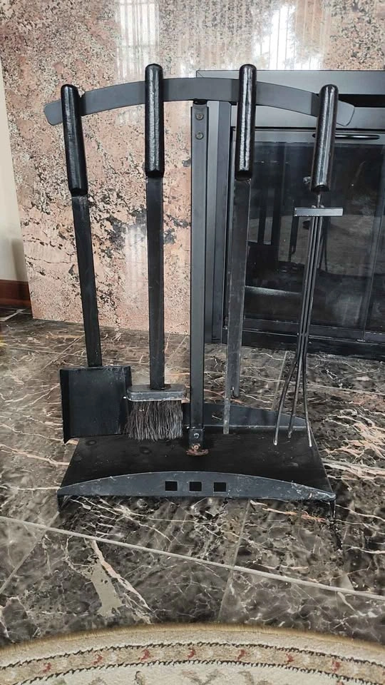 Black Fireplace Tool Set - photo 4