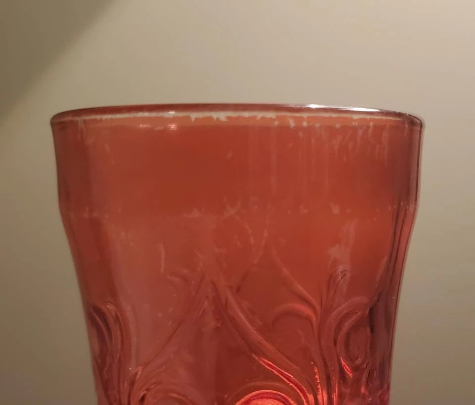 Pair of Vintage Ruby Red Pressed Glass Goblets - photo 4