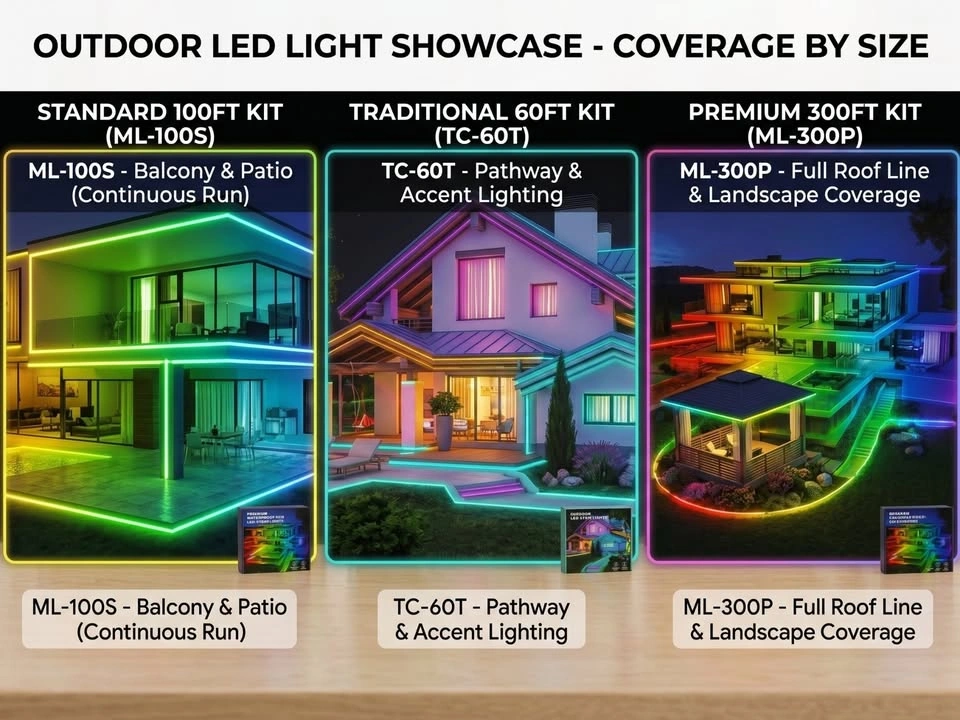Waterproof Outdoor RGB LED Strip Lights - Multiple Sizes - photo 2