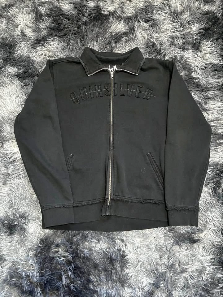 Vintage Quiksilver full zip sweater - Black (Size M)