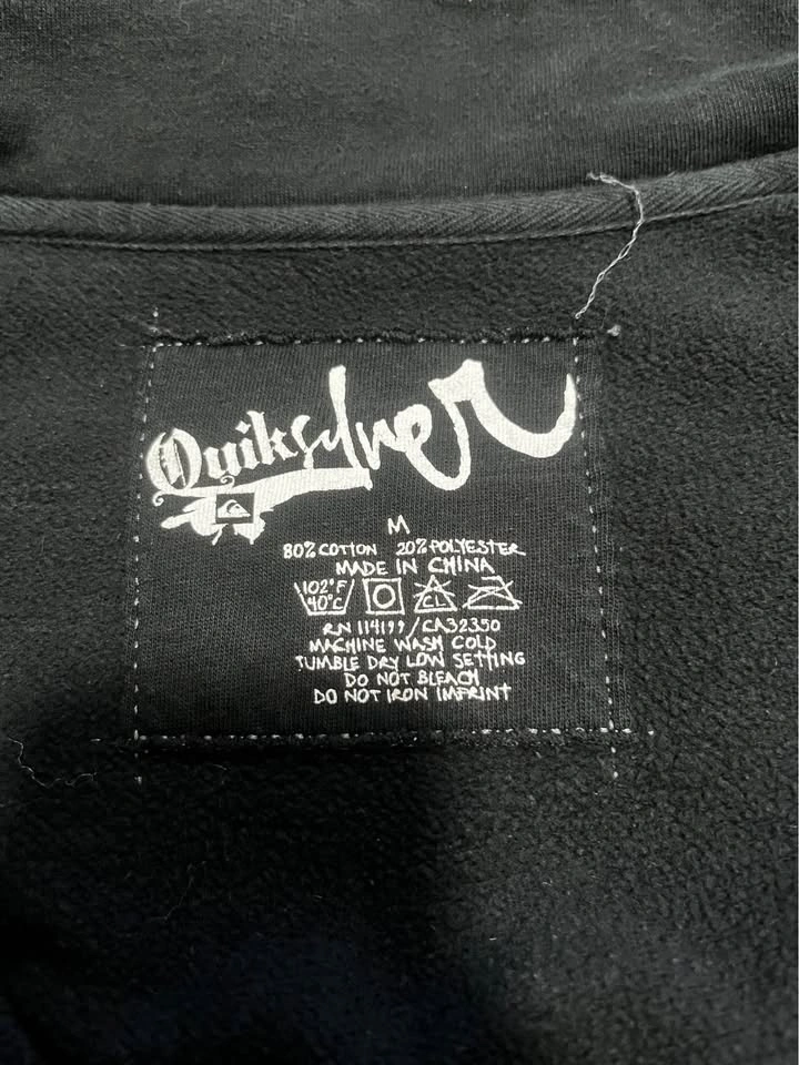 Vintage Quiksilver full zip sweater - Black (Size M) - photo 3