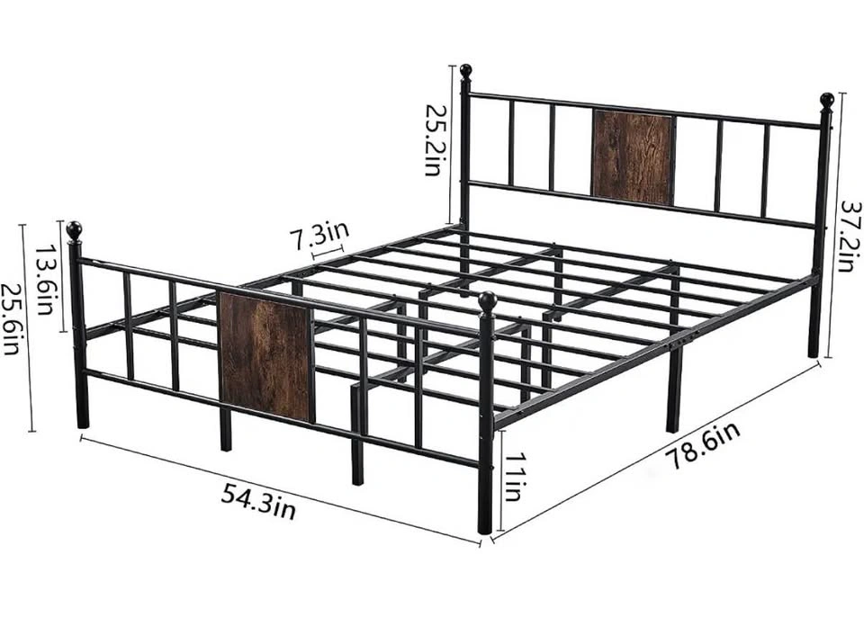 Full Size Bed Frame and Mattress - photo 5