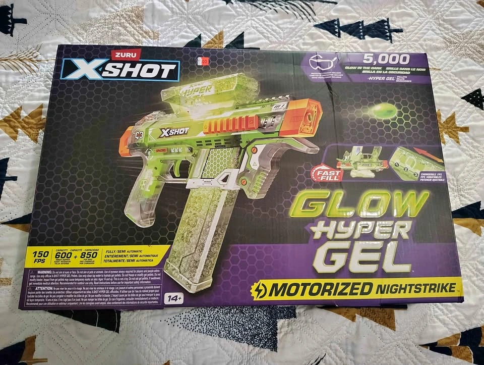 Brand New ZURU X-Shot Hyper Gel Motorized Nightstrike Blaster