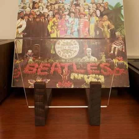 Brand New KAIU Vinyl Record Holder - Walnut Finish (Holds 50 LPs - photo 2