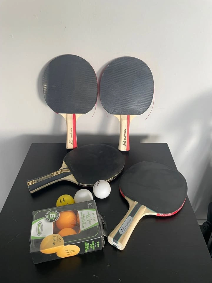 4 Ping Pong Paddles + Balls + Extra 3-Star Balls – Table Tennis - photo 2