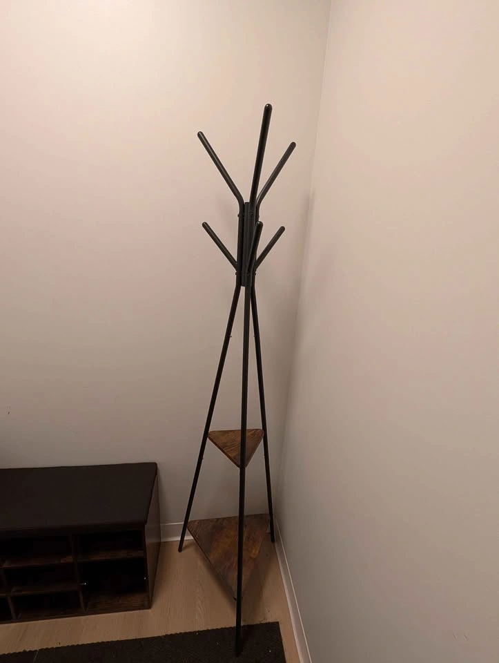 Industrial Modern Freestanding Coat Rack & Shelf Stand - photo 2