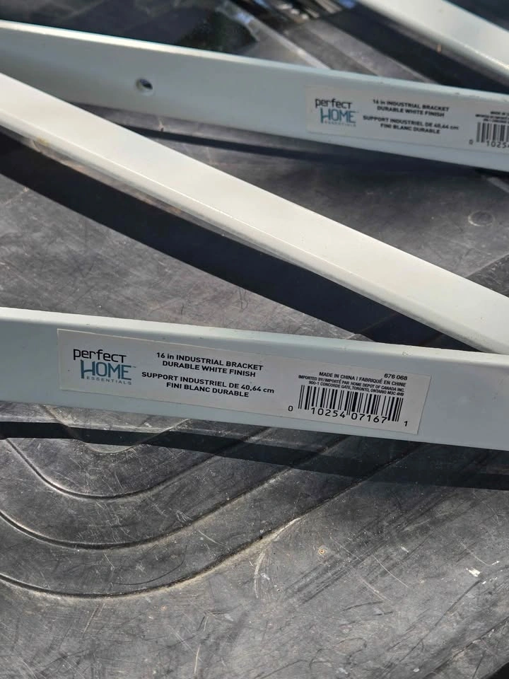 16" Heavy White Metal Brackets - photo 2