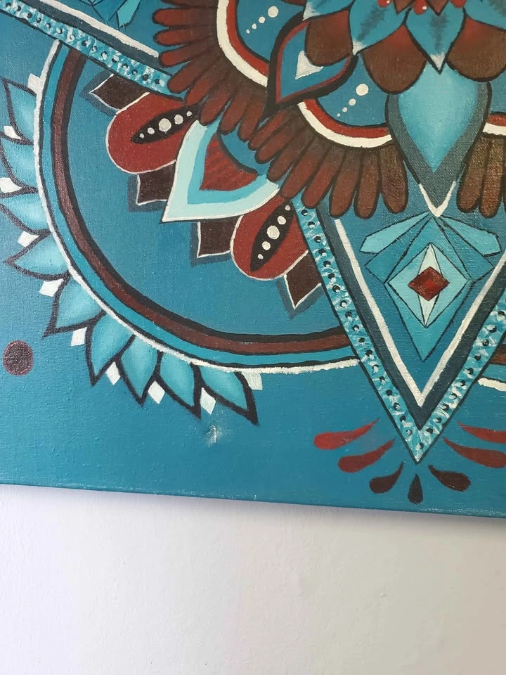 Hand-Painted Mandala Wall Art (30” x 30”) - photo 2
