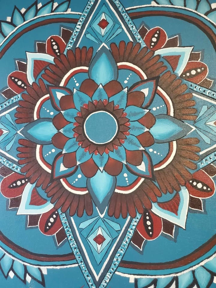 Hand-Painted Mandala Wall Art (30” x 30”) - photo 3