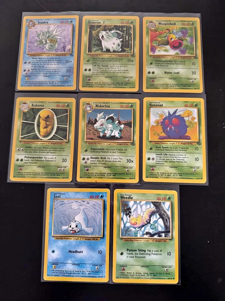 8 Vintage Pokemon Cards