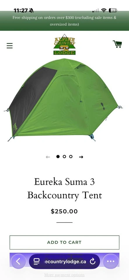 Eureka Suma 3 Backcountry Tent