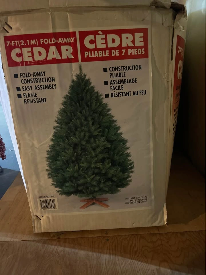 7ft Christmas Tree and Assorted Holiday Decor - photo 2