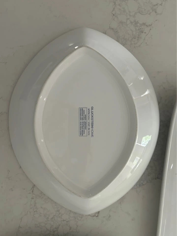 Set of 3 White Serving Platters – GlucksteinHome, IKEA & Ontario - photo 2