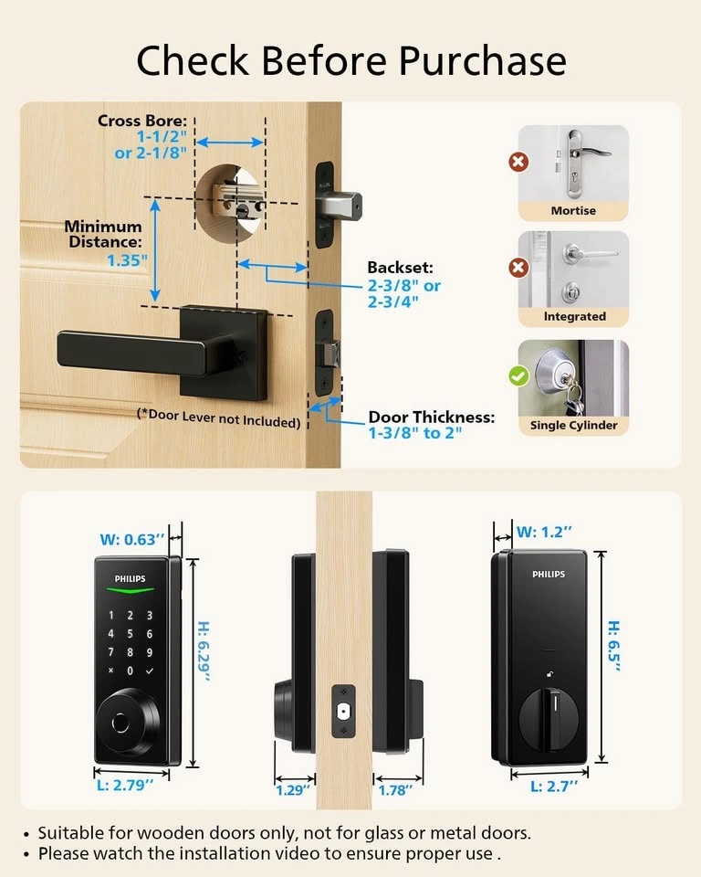 Philips Home Access Electronic Deadbolt 1000 Series - photo 3
