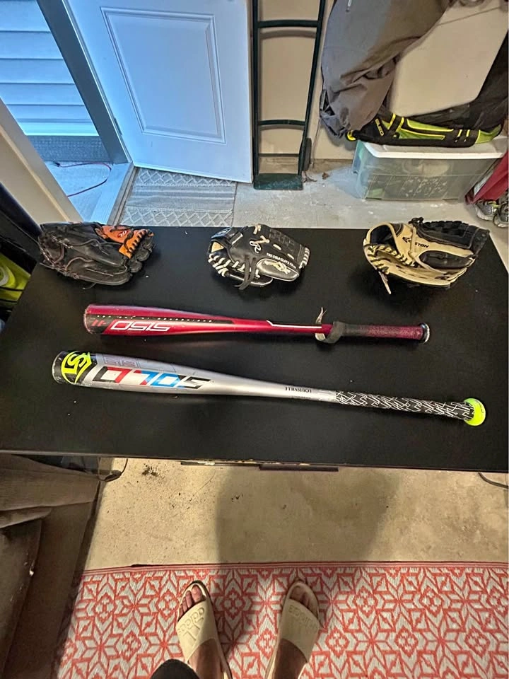 Kids Baseball/Softball Practice Gear Bundle - Bats & Gloves