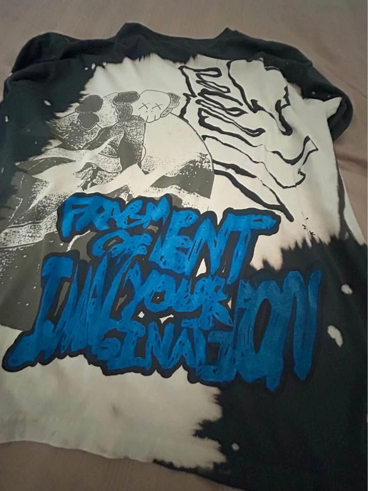 Travis Scott Cactus Jack x KAWS x Fragment Bleached Tee - photo 2