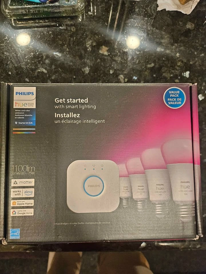 Philips Hue White and Color Ambiance Starter Kit - 4 Bulbs & Bri - photo 2
