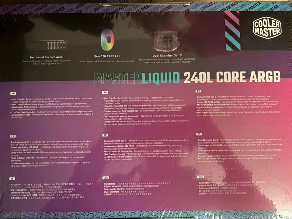 Cooler Master MasterLiquid 240L Core 240mm AIO Liquid Cooler - photo 2