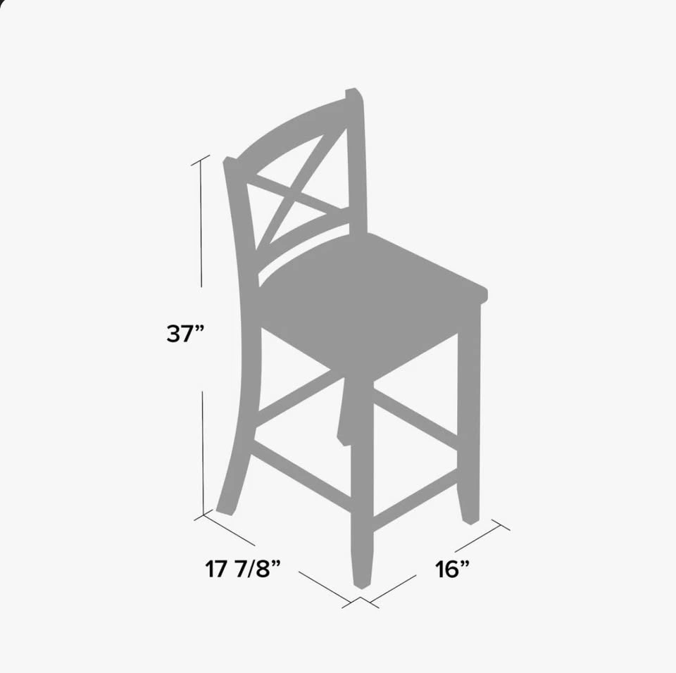 Wayfair Counter Height Bar Stools – Set of 2 – Solid Wood – Blac - photo 4