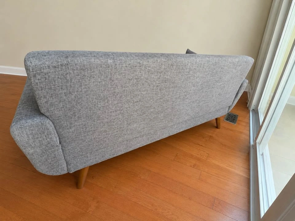 Mid-Century Modern Gray Loveseat - photo 5
