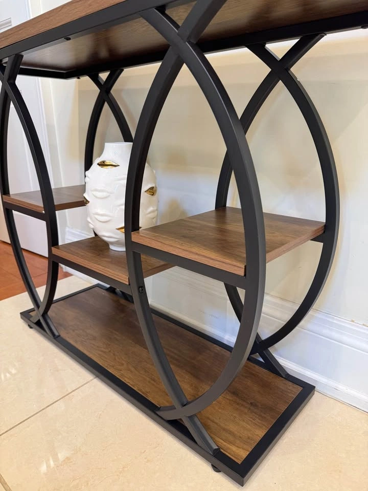 Modern Console Table with Shelves - photo 4