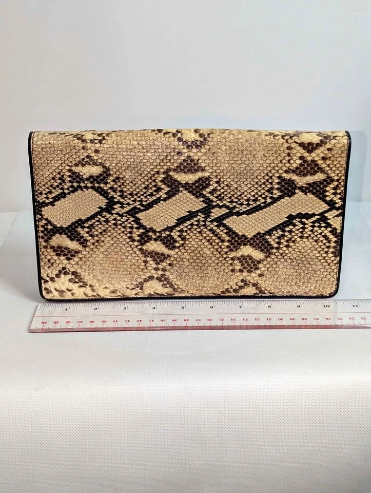 Vintage Snakeskin Python Clutch purse 10 x 6