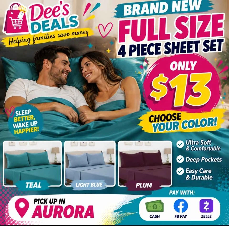 Full size sheets sets only $13 - photo 2
