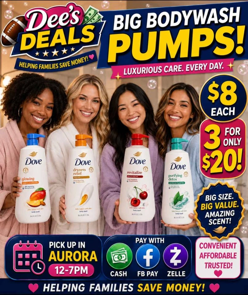 Dove bodywash Pump bottles Only $8 - photo 2