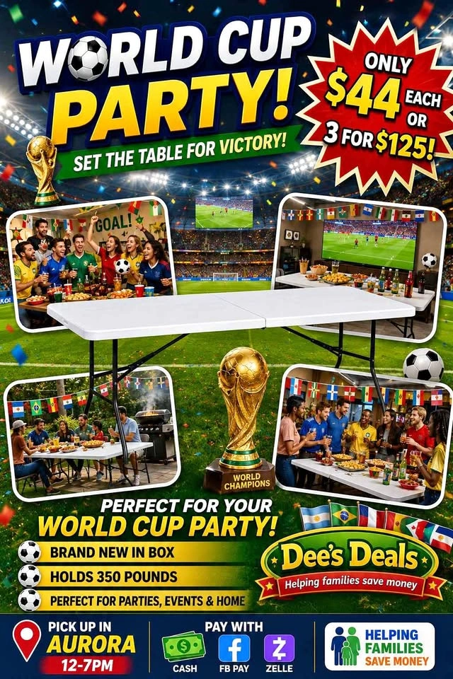6 foot folding tables BRAND NEW IN BOX ONLY $44