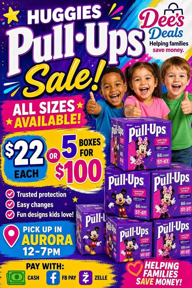 Huggies PullUps Sale $22 a box