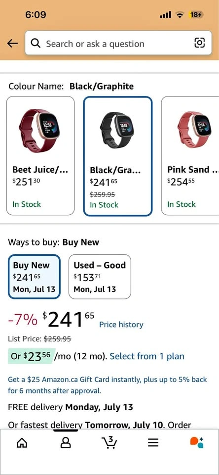 Fitbit Versa 4 LITERALLY NEW