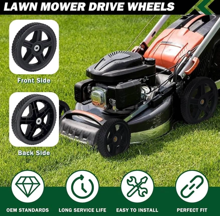 10 Inch Lawn Mower Wheels 2 Pack with Bolts and Nuts - photo 3