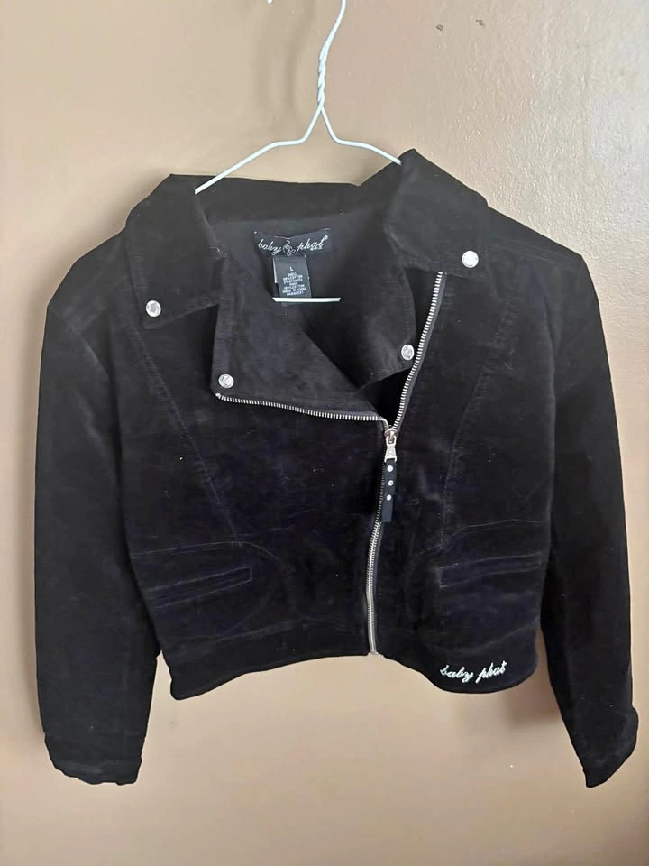 Babyphat crop short biker jacket XS/S