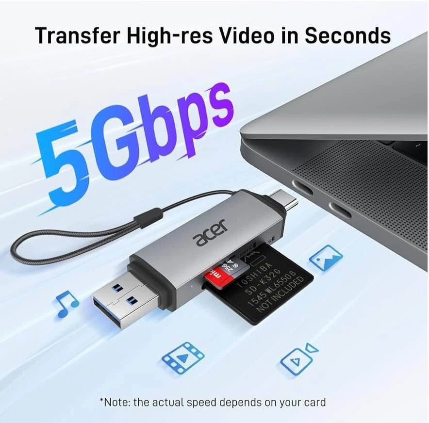 USB-C & USB 3.0 SD/MicroSD Card Reader - photo 2
