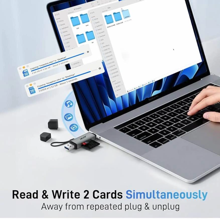 USB-C & USB 3.0 SD/MicroSD Card Reader - photo 3
